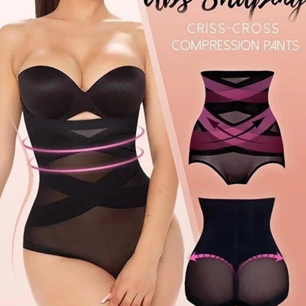 Sheer Mesh butt lifting and stomach compression body shaper